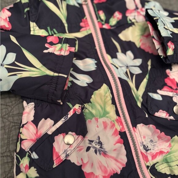 Carter's Kids Floral Raincoat - Pink and Black - Picture 3 of 3